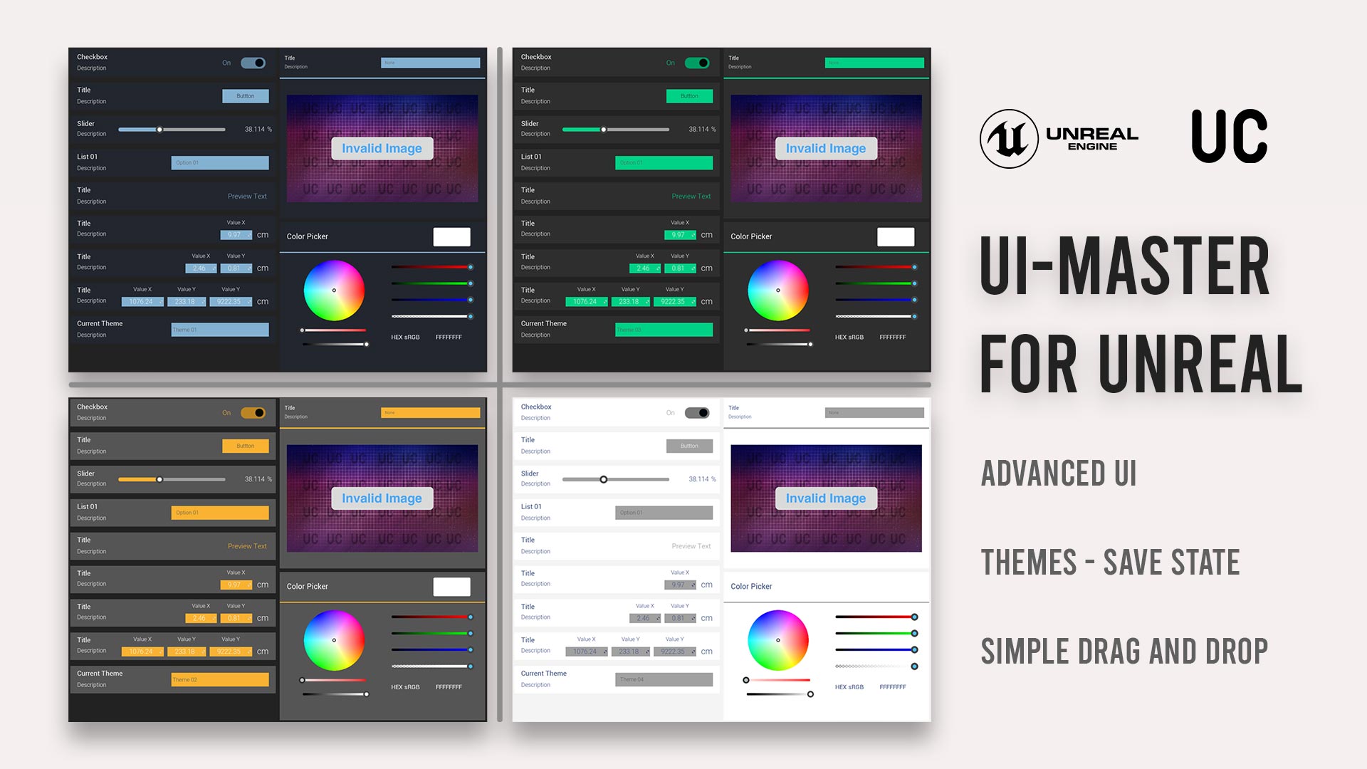 Advanced Interface – Editor/Runtime Auto Save, Drag and Drop, Themes, and More!